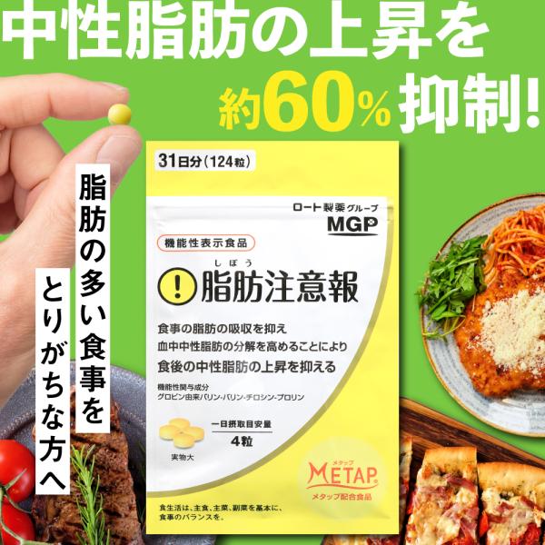 機能性表示食品 ダイエットサプリ 脂肪注意報 31日分 痩せる 減量 脂肪燃焼 サプリ 脂肪 肥満 ...