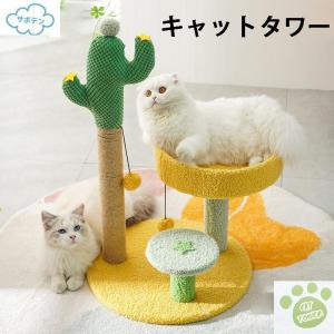 キャットタワー 据え置き型 小型 猫タワー ハウス おもちゃ 麻紐 爪とぎ付き おしゃれ 省スペース 大型猫 猫用 おもちゃ ねこ