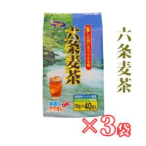 六条麦茶　10ｇ×40ｐ×３袋　国産　麦茶　六条大麦使用　｜bakuchanhonpo