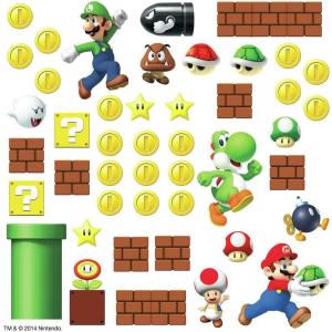 RoomMates スーパーマリオ ウォールステッカー RMK2351SCS マリオ ルイージ ヨッシー 並行輸入品 代引不可商品