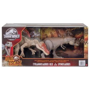 ジュラシック ワールド 可動フィギュア スピノサウルス vs ティラノサウルス 恐竜 かみつきの画像