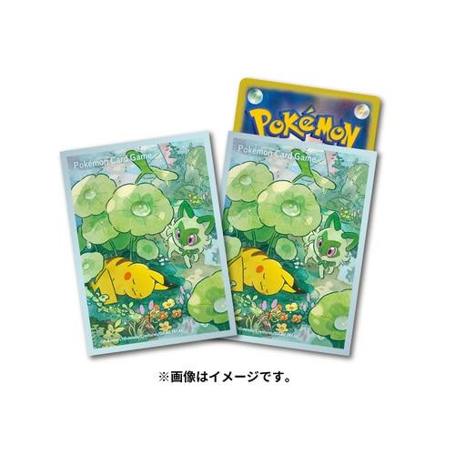 ポケモンセンターオリジナル ポケモンカードゲーム デッキシールド スリーブ ピカチュウ&amp;ニャオハ 代...