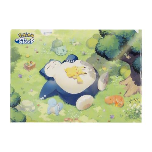 ポケモンセンターオリジナル A4クリアファイル Pokemon Sleep カビゴン ピカチュウ 代...