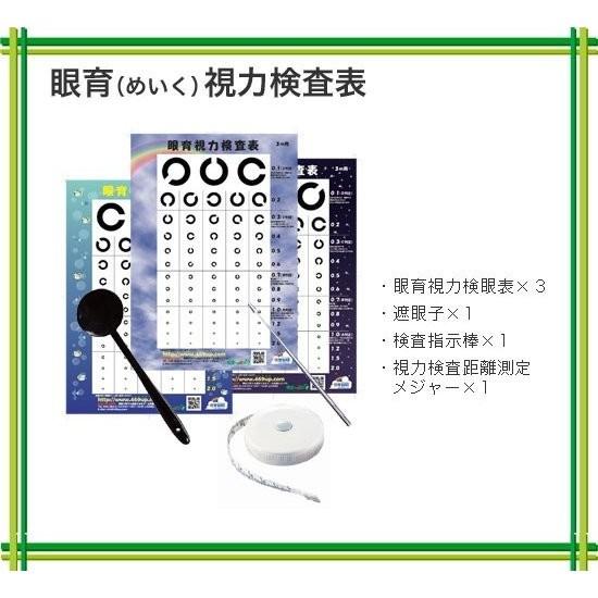 視力検査 視力検査キット 3枚セット 視力検査 近視 検眼表  視力