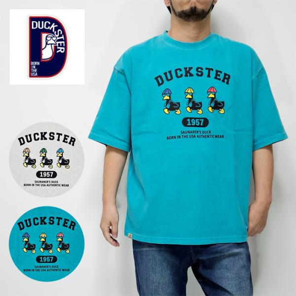 DUCKSTER ダックスター Tシャツ メンズ 半袖 リラックスフィット 大きめ ピグメント 染め...