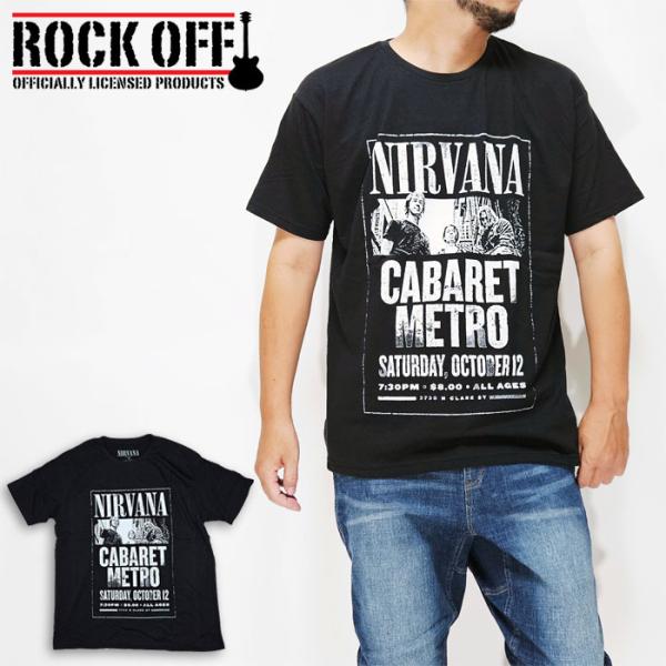 ニルヴァーナ Tシャツ ROCKOFF バンドTシャツ ロックT プリントT  NIRVANA ネヴ...