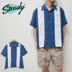 Steady Clothing/ステディクロージング ボウリングシャツ ボーリングシャツ 半袖シャツ メンズ アメリカ製｜balf