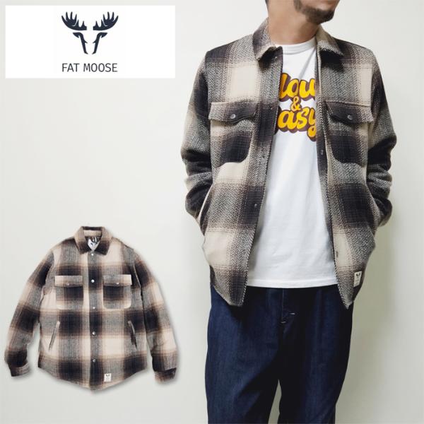 【ポイント15倍】FAT MOOSE チェックオーバーシャツ ジャケット メンズ アウター 断熱 キ...