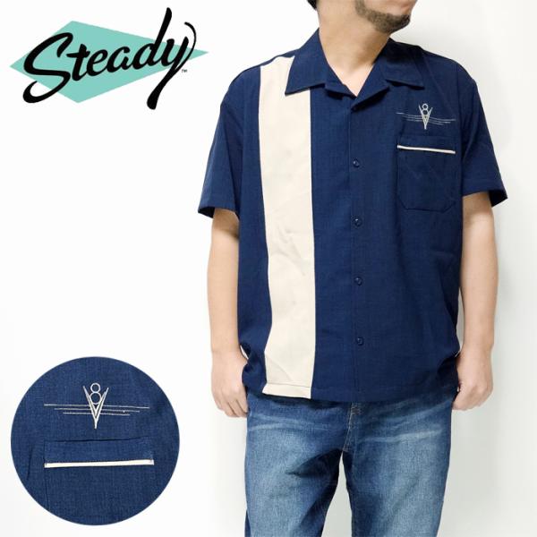 Steady Clothing ボウリングシャツ 半袖シャツ 春夏 ステディクロージング BOWLI...