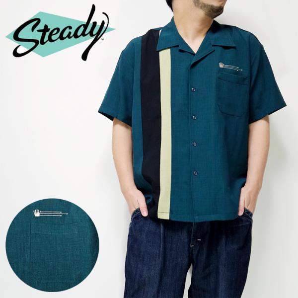 Steady Clothing ボウリングシャツ 半袖シャツ 春夏 ステディクロージング BOWLI...