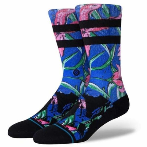 STANCE WAIPOUA ST CREW BLUE クルー ソックス 靴下 花柄