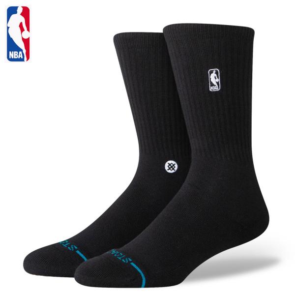 STANCE NBA LOGOMAN ST BLACK クルー ソックス 靴下 黒 ブラック ロゴマ...