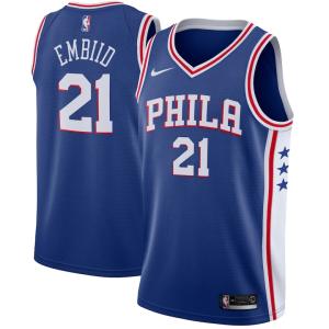 【正規品／再入荷なし】NIKE NBA スウィングマン ジャージ ユースサイズ ジョエル エンビード アイコン JOEL EMBIID ICON SWINGMAN PZ2B7BZ2P-76RJL｜balhalla