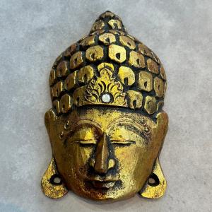 木彫り マスク バロン お面 赤 アジアン雑貨 インテリア バリ風 置物