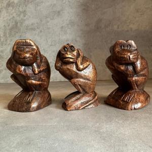 モンキー3点セット オブジェ 置物 ゴールド 風水 金運 縁起物 モンキー3点セット オブジェ 置物 ゴールド 風水 金運 縁起物 見ざる