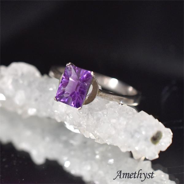 アメジスト 11号 最高級 指輪 シルバー プラチナコーティング プレゼント 紫水晶 リング ギフト