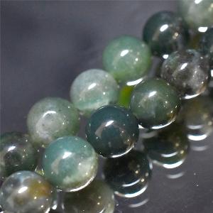 モスアゲート 8ミリ A 1粒売り 天然石ビー...の詳細画像2