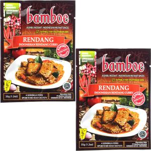 Bamboe バンブー インスタント調味料 インドネシア料理の素 Rendang ルンダン 35g×２個セット 海外直送品｜balifesta