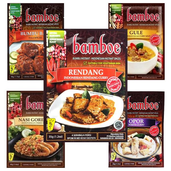 Bamboe バンブー インスタント調味料 インドネシア料理の素 選べる５個セット 海外直送品