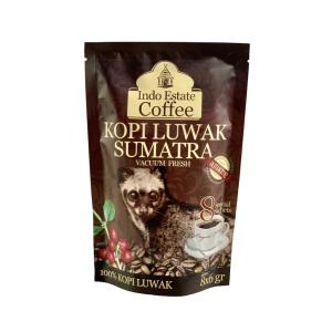 Indo estate coffee ルアックコーヒー Kopi Luwak Sumatra 真空フレッシュ グラウンドコーヒー ８杯分入 海外直送品