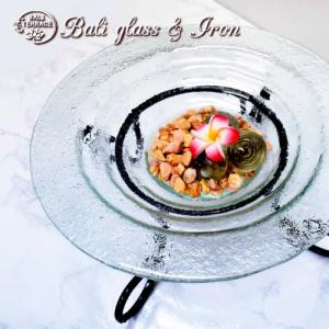 水盤 セット アイアンスタンド付き 円形 フラワーベース