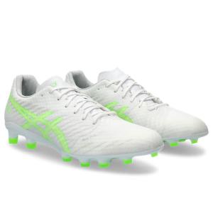 31％OFF！ アシックス DSライト アクロス PRO 2 ホワイト グリーンゲッコー サッカースパイク 土 人工芝 天然芝 (asics2024Q1) 1101A045-104｜ballclub-b