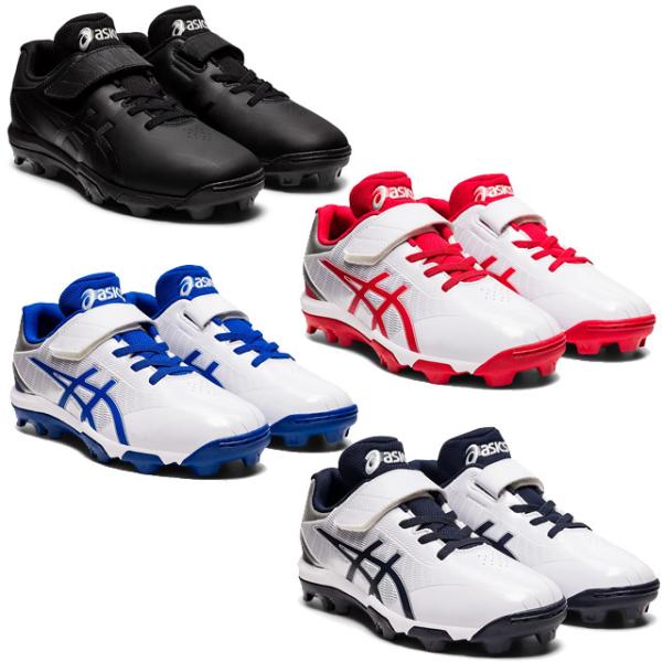 野球スパイク アシックス ポイントスパイク スターシャイン ジュニア 少年 ゴム底 ゴム紐 ベルト ...
