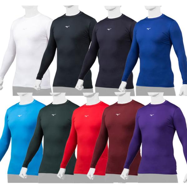 ローネック 長袖 アンダーシャツ ミズノ バイオギア 24SS 野球 インナー 吸汗速乾 UVカット...