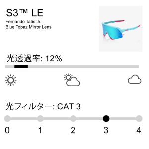 スポーツサングラス S3 100% ワンハンド...の詳細画像4