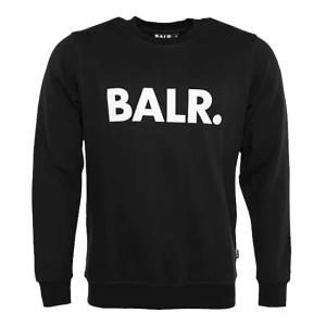 BALR./ボーラー サッカー スポーツ ウェア スウェット BRAND STRAIGHT CREWNECK ブラック (BALANCE STYLE) B12621022-JETBLACK