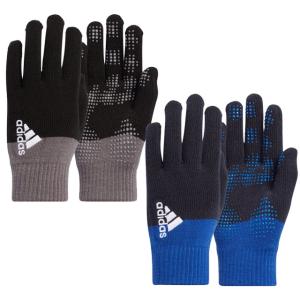アディダス サッカー フットサル ベーシック ニットグローブ 手袋 滑り止め付き ブラック ブルー SU950の商品画像