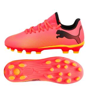 プーマ サッカースパイク ジュニア フューチャー 7 プレイ HG + Mid Jr サンセットグロー 土 人工芝 (PUMA2024Q2) 107735-03｜ballclub