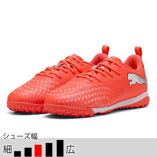 プーマ ジュニア フューチャー 9 プレイ TT + Mid Jr グローイングレッド サッカー フ...