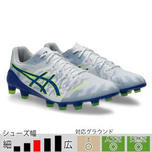 アシックス DSライト PRO ホワイト ブルー サッカースパイク 土 人工芝