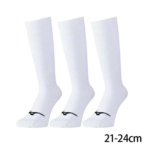 ミズノ 野球ソックス ベースボール アンダーストッキング 21-24cm 3足組 ソックス ロング丈...