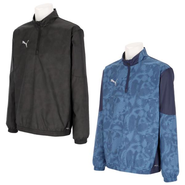 プーマ サッカー フットサル TEAMCUP ウラトリコット ピステトップ 1/4ジップ ウインドブ...