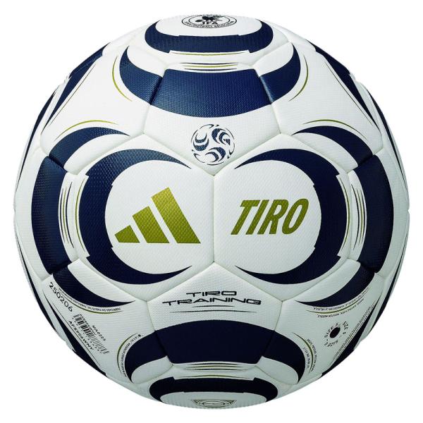 アディダス TIRO トレーニング 5号球 ホワイト ネイビー サッカーボール 検定球 ハイブリッド...