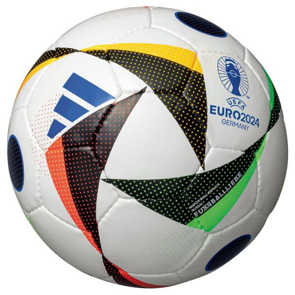 アディダス フットサルボール UEFA EURO2024 フースバルリーベ フットサル 4号球 検定...
