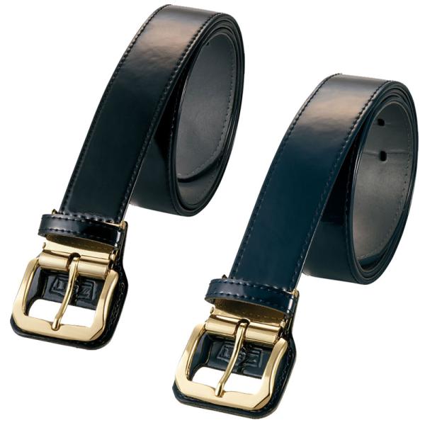 ゼット ZETT 野球ベルト エナメル ゴールドバックル ウエスト100cm対応 人工皮革 一般 大...