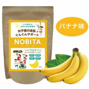 NOBITA ジュニアプロテイン 600g 約1ヶ月分 匙付き ソイプロテイン ノビタ バナナ味 サッカー フットサル 野球 サプリメント キッズ 子ども FD-0002-001｜ballclub