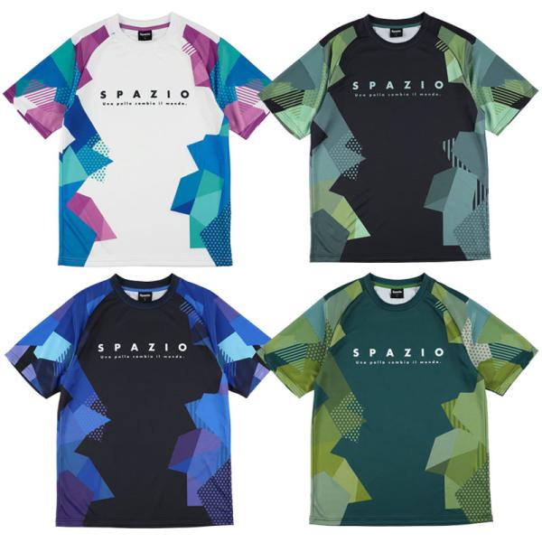 スパッツィオ サッカー フットサル ジオメトリープラシャツ 半袖 プラクティスシャツ 接触冷感 吸水...
