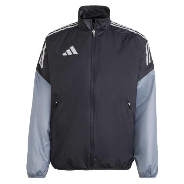 アディダス サッカー フットサル 53 ウインドジャケット ブラック フルジップ 軽量 全天候型 視...