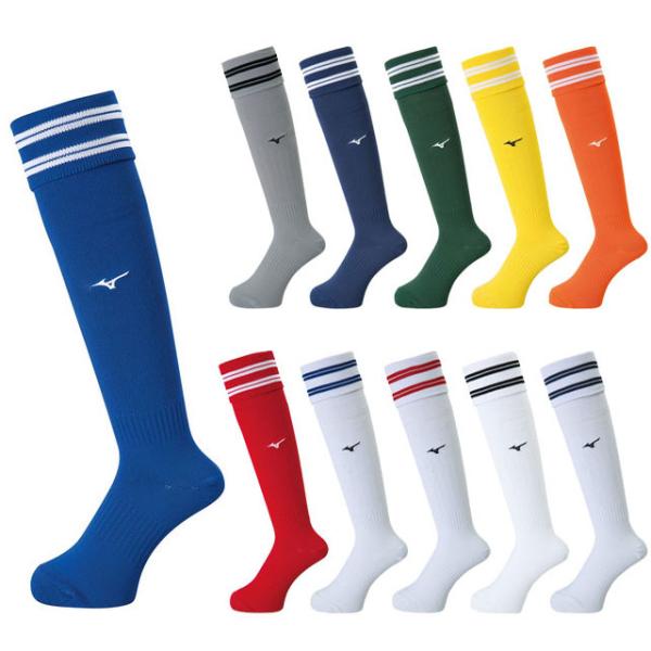 ミズノ サッカー フットサル ソックス ストッキング くつ下 サッカーストッキング 18-21cm ...