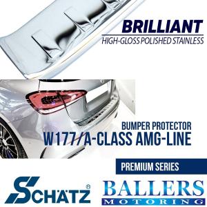 SCHATZ ベンツ W177 Aクラス AMG ライン バンパー プロテクター プレミアムシリーズ シェッツ BENZ ステップガード 8000177A｜ballers-sp02
