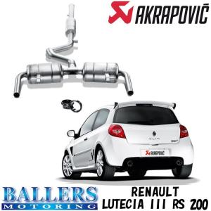 ルノー ルーテシア III RS 200 エキゾーストシステム マフラー アクラポビッチ スリップオンライン RENAULT AKRAPOVIC｜ballers-sp03