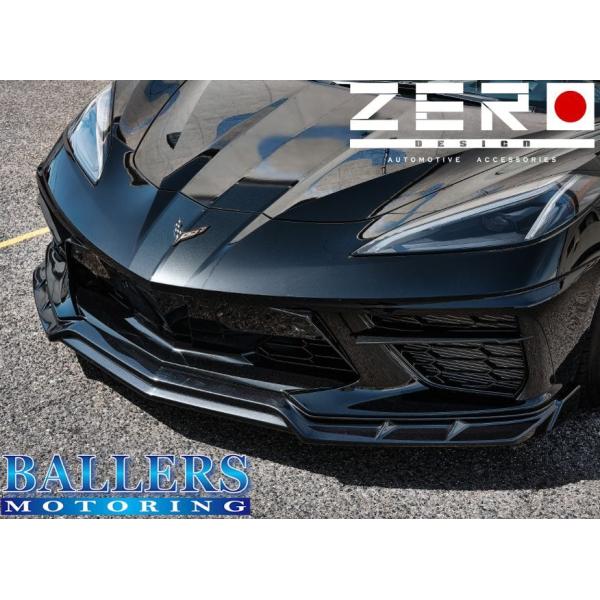 シボレー コルベット C8 ZERO DESIGN フロントリップスポイラー WET Carbon ...