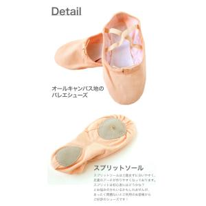 バレエシューズ オールキャンバス 布シューズ ...の詳細画像3