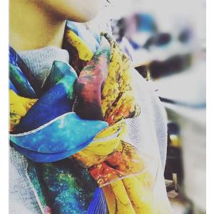 三室戸寺 〜錦繍〜 水野克比古 大判スカーフ 日本製 京都 写真 Ballett｜ballett