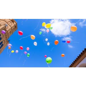 【地域限定】 バルーンリリース 30個 大阪市内 大阪府東部 にデリバリー 卒業式 結婚式 二次会 イベント ヘリウム 入り 浮いている風船をお届け 風船飛ばし｜balloon-shop