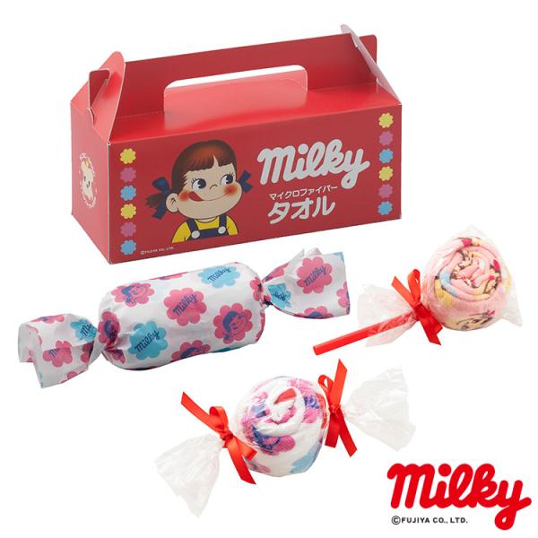 ミルキー タオルギフト フェイスタオル ウォッシュタオル2枚 セット マイクロファイバー 誕生日 入...